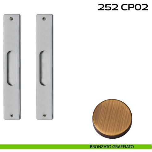 Kit placche incasso rettangolari cieche Reguitti 252 bronzato