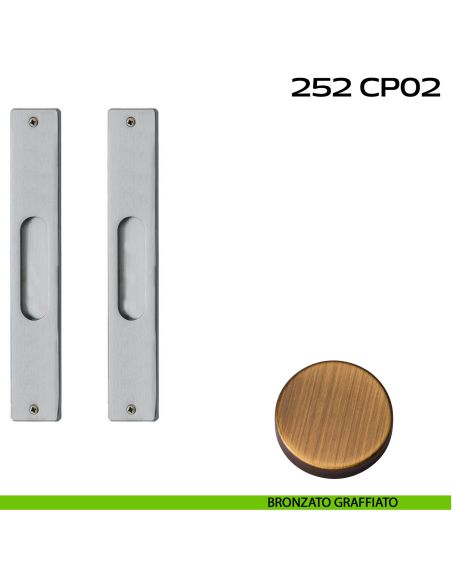 Kit placche incasso rettangolari cieche Reguitti 252 bronzato