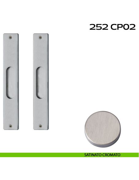 Kit placche incasso rettangolari cieche Reguitti 252 nichelato