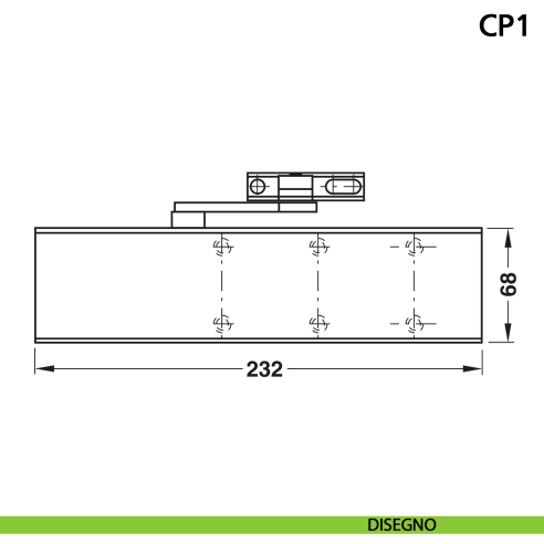 Chiudiporta CP1 Ninz 3301001.001 per Porte Tagliafuoco