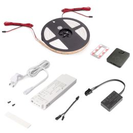 Emuca Kit striscia LED Neonlynx H 12x5 per cucina, Lunghezza 5.000mm, Luce Bianco naturale 4.000K, Sensore switch di prossimità 