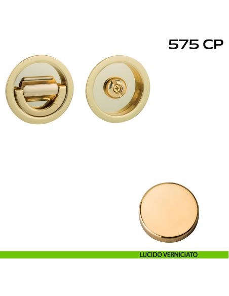 Placche incasso tonde con nottolino ad anello Reguitti 575 lucido