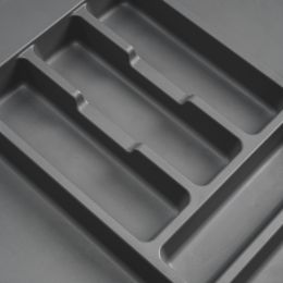 Emuca Portaposate Optima per cassetto universale, modulo 400 mm, Tecnoplastica, Grigio antracite 2