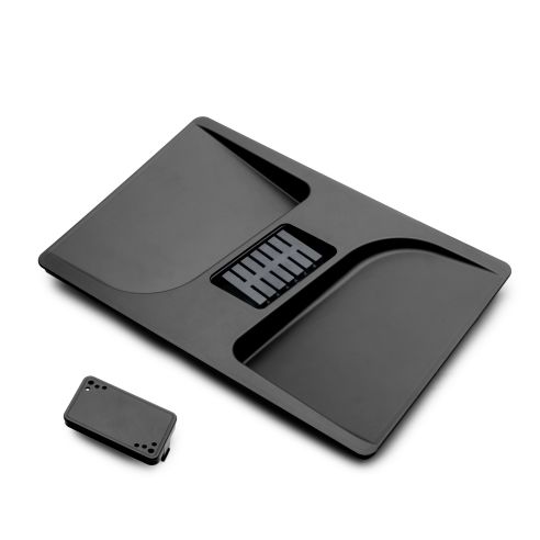 Emuca Contenitori per cassetti da cucina Recycle con coperchio anti-odore, Altezza 266, 3x15 lt, 2x7 lt, Tecnoplastica, Nera