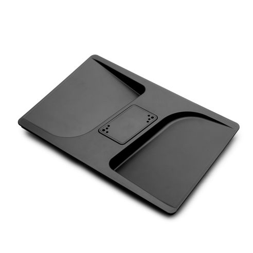 Emuca Contenitori per cassetti da cucina Recycle con coperchio anti-odore, Altezza 266, 1x15 lt, 2x7 lt, Tecnoplastica, Nera