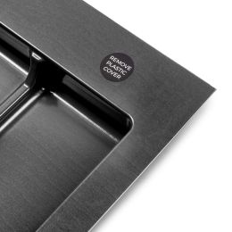 Emuca Base per contenitori per cassetti da cucina Recycle, 2 scomparti, modulo 700 mm, Tecnoplastica, Nera 2
