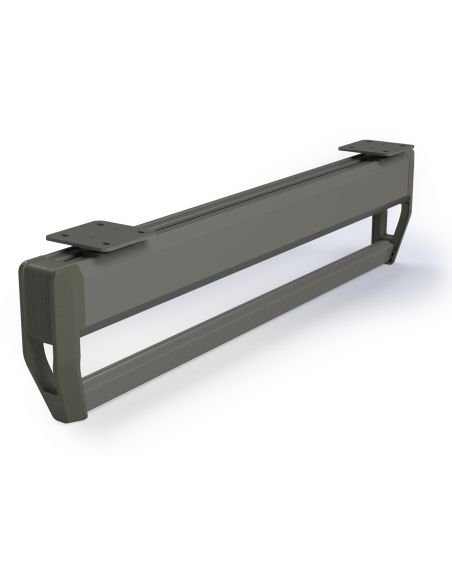 Emuca Appendiabiti con barra estraibile per armadio Quartz, Tecnoplastica e Alluminio, Titanio