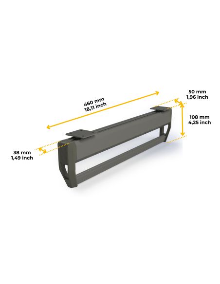 Emuca Appendiabiti con barra estraibile per armadio Quartz, Tecnoplastica e Alluminio, Titanio