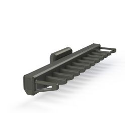 Emuca Porta cravatte laterale estraibile per armadio Quartz, Tecnoplastica e Alluminio, Titanio