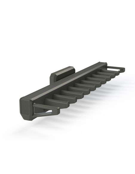 Emuca Porta cravatte laterale estraibile per armadio Quartz, Tecnoplastica e Alluminio, Titanio