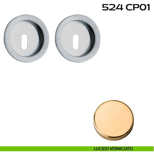 Kit placche incasso tonde foro chiave Reguitti 524 lucido