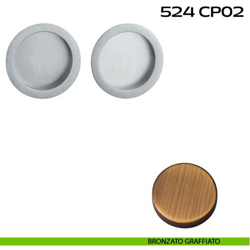 Kit placche incasso tonde cieche Reguitti 524 bronzato