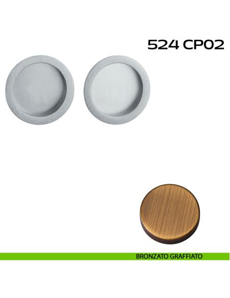 Kit placche incasso tonde cieche Reguitti 524 bronzato