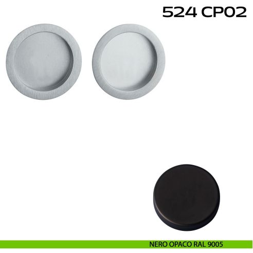 Kit placche incasso tonde cieche Reguitti 524 nero