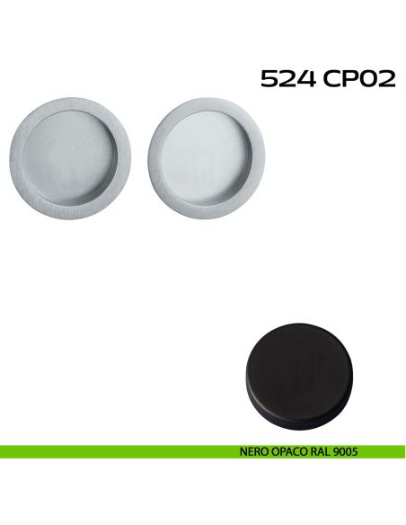 Kit placche incasso tonde cieche Reguitti 524 nero