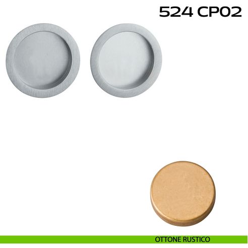 Kit placche incasso tonde cieche Reguitti 524 ottone rustico