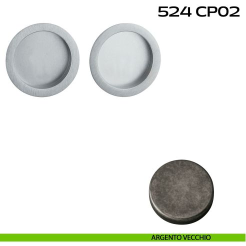 Kit placche incasso tonde cieche Reguitti 524 argento