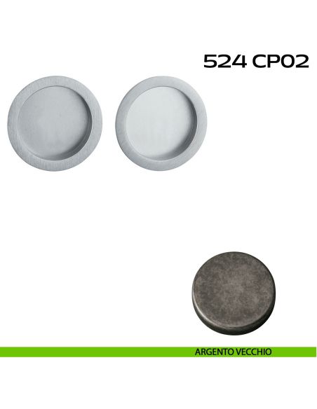 Kit placche incasso tonde cieche Reguitti 524 argento