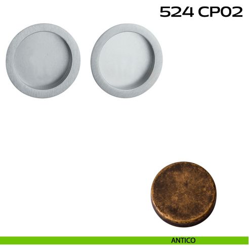 Kit placche incasso tonde cieche Reguitti 524 antico