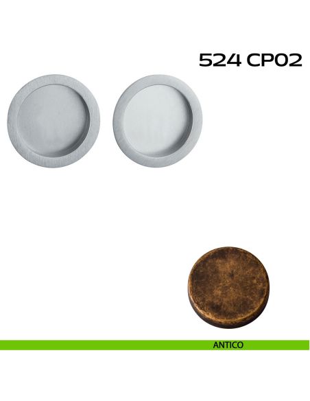 Kit placche incasso tonde cieche Reguitti 524 antico