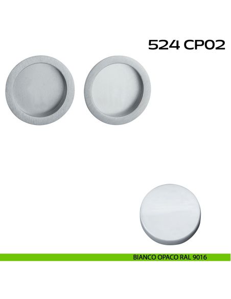 Kit placche incasso tonde cieche Reguitti 524 bianco