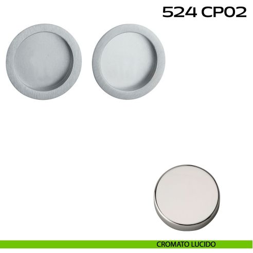 Kit placche incasso tonde cieche Reguitti 524 cromato lucido
