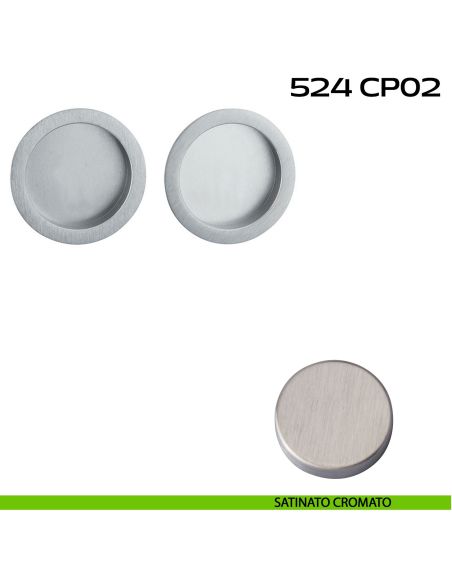 Kit placche incasso tonde cieche Reguitti 524 satinato