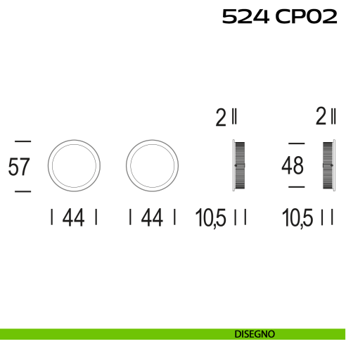 Kit placche incasso tonde cieche Reguitti 524 disegno