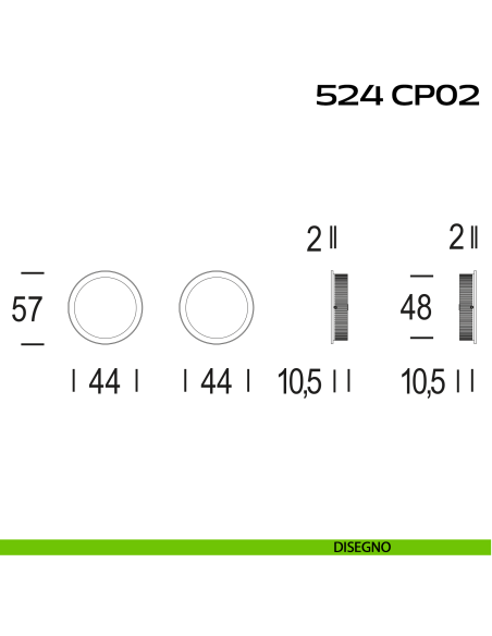 Kit placche incasso tonde cieche Reguitti 524 disegno
