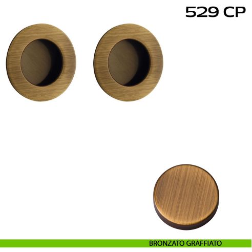 Kit placche incasso tonde cieche Reguitti 529 bronzato