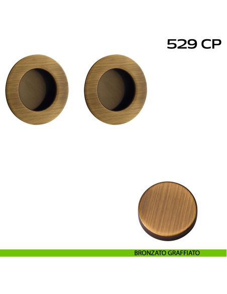 Kit placche incasso tonde cieche Reguitti 529 bronzato