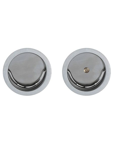Coppia placche incasso tonde con doppio anello di presa a filo con vite di connessione passante Reguitti 543 CP