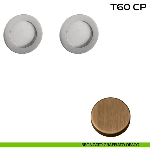 Kit placche incasso tonde cieche Reguitti T60 bronzato