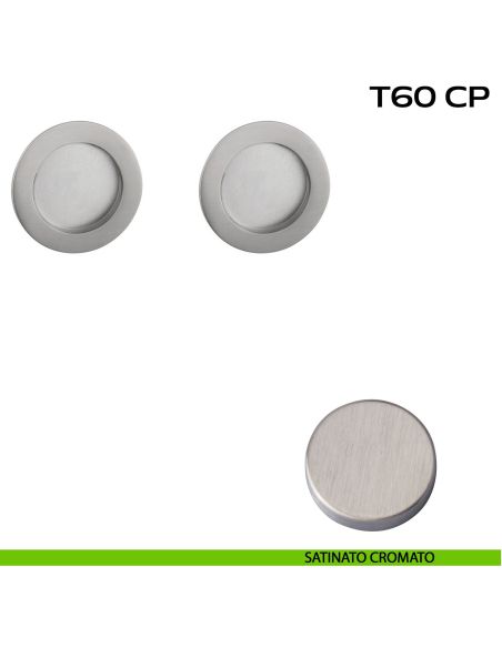 Kit placche incasso tonde cieche Reguitti T60 satinato