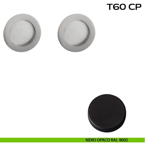 Kit placche incasso tonde cieche Reguitti T60 nero