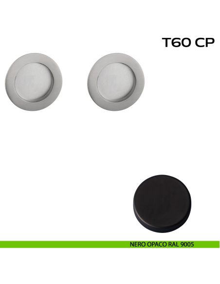 Kit placche incasso tonde cieche Reguitti T60 nero