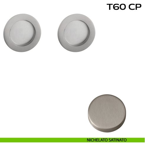 Kit placche incasso tonde cieche Reguitti T60 nichelato