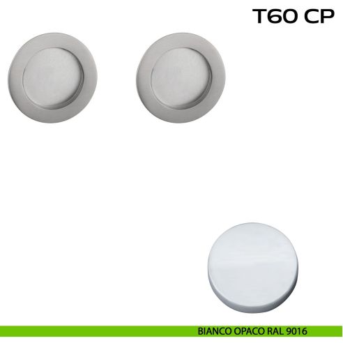 Kit placche incasso tonde cieche Reguitti T60 bianco