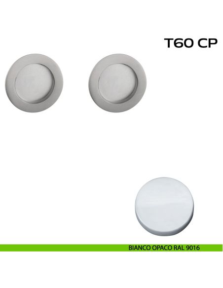 Kit placche incasso tonde cieche Reguitti T60 bianco