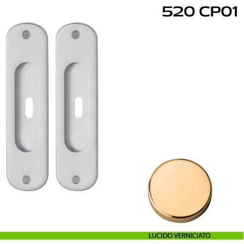 Kit placche incasso ovali foro chiave centrale Reguitti 520 lucido