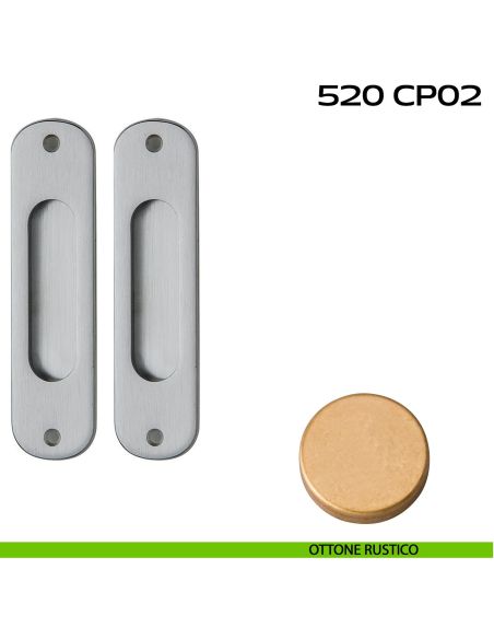 Kit placche incasso ovali cieche Reguitti 520 rustico