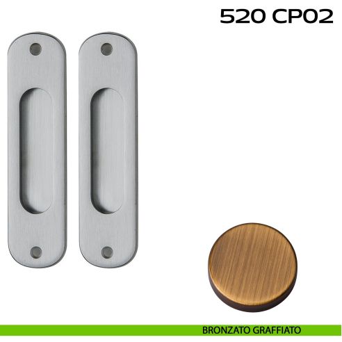 Kit placche incasso ovali cieche Reguitti 520 bronzato