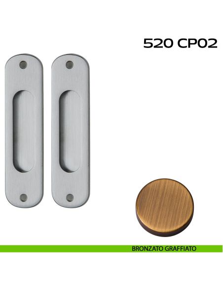 Kit placche incasso ovali cieche Reguitti 520 bronzato