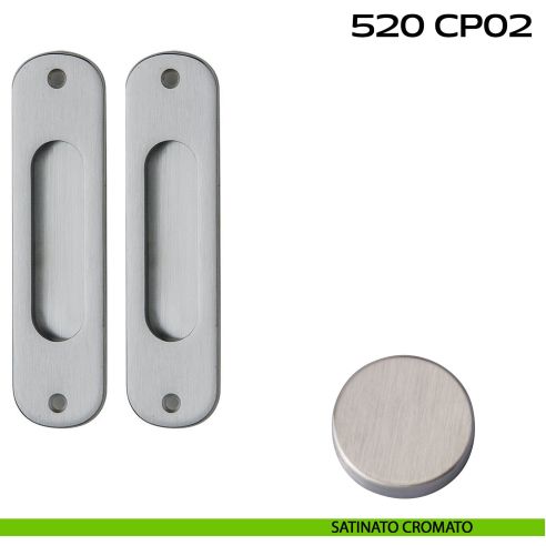 Kit placche incasso ovali cieche Reguitti 520 satinato