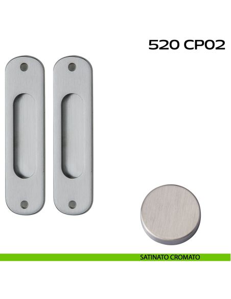 Kit placche incasso ovali cieche Reguitti 520 satinato