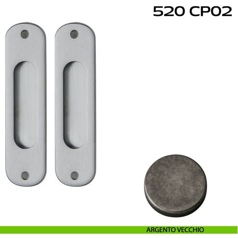 Kit placche incasso ovali cieche Reguitti 520 argento