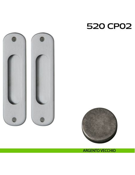 Kit placche incasso ovali cieche Reguitti 520 argento