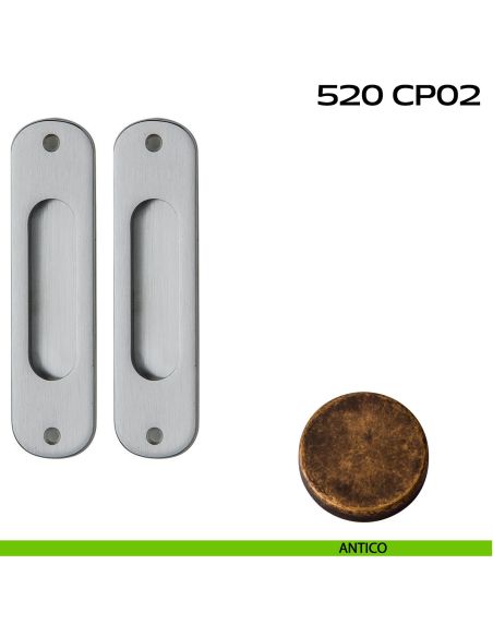Kit placche incasso ovali cieche Reguitti 520 antico