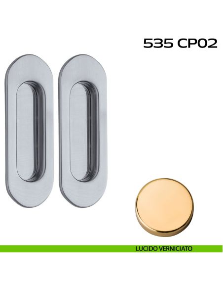 Kit placche incasso ovali cieche Reguitti 535 lucido