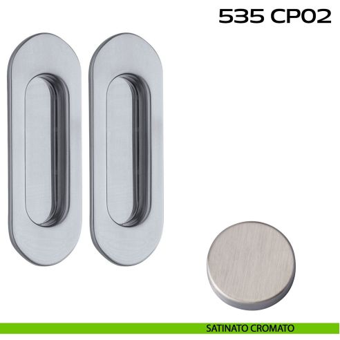 Kit placche incasso ovali cieche Reguitti 535 satinato